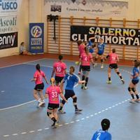 Un'azione della finale scudetto di pallalano tra Jomi Salerno e Conversano