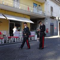 I carabinieri sulo luogo del ferimento