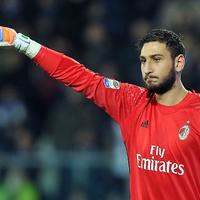 Il portiere rossonero Gigio Donnarumma