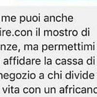 Il messaggio inviato dal commerciante all’aspirante commessa