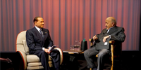 Berlusconi intervistato da Costanzo