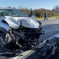 L'auto di Cosimo Alessio dopo l'incidente dello scorso 18 marzo