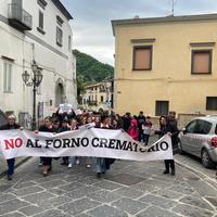 Un momento della protesta a Sant'Egidio del Monte Albino