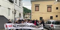 Un momento della protesta a Sant'Egidio del Monte Albino