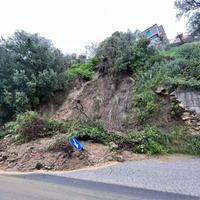 Una delle frane presenti sul territorio comunale di Pollica