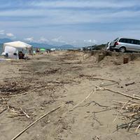 Bidoni e rifiuti sulle spiagge comunali