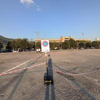 L'area sul piazzale Gipo Viani dove non è più possibile parcheggiare ai tifosi 