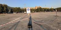 L'area sul piazzale Gipo Viani dove non è più possibile parcheggiare ai tifosi 